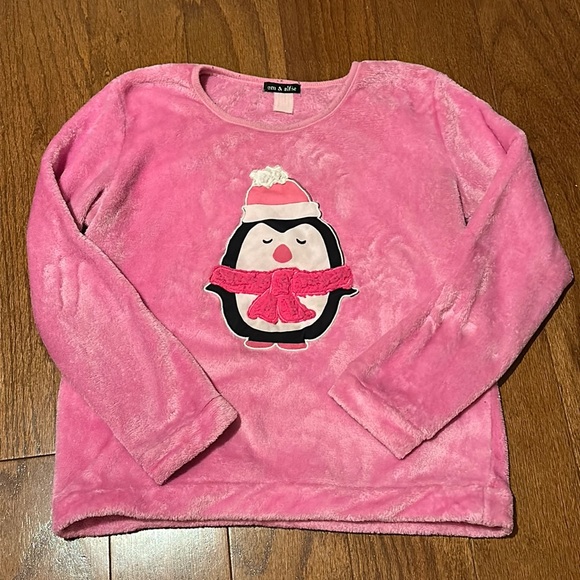 Em & Alfie pink penguin pajama long sleeve - Picture 1 of 6